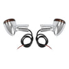 Harley Sportster 883 XL1200 Chrome LED Rear Turn Signal Lights (1992-Up)