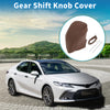 Toyota Camry (2018-2024) Brown Faux Leather Car Gear Shift Knob Cover 1 Pc