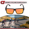 Motorcycle Riding Goggles Red Lens Black Frame Tri-acetel Cellulose PC UV400