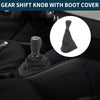 Peugeot 206 (2005-2008) Black Faux Leather 5 Speed Gear Shift Knob & Cover