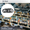 Make Model Oil Seal / 70x90x13mm / Rotary Shaft Seal Nitrile Rubber Black 5 Pcs