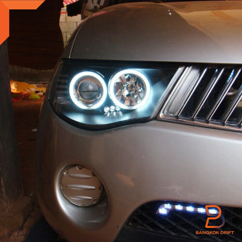 Mitsubishi Triton MN ML Ute Black Projector Headlight Lamp (2005-2014)