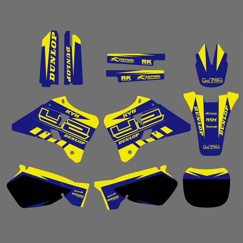 Yamaha YZ125 YZ250 Graphics Kit Decals (1996-2001)