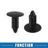 Jeep Ram Plastic Black Automotive 30 x Bumper Clips