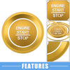 Honda Accord (2018-2022) Gold Engine Start Stop Ignition Button Decal