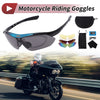 Motorcycle Riding Dark Gray Lens Blue Frame Cycling Sunglasses Goggles