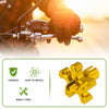 Motorcycle 2 x M8 Aluminum Clutch Brake Cable Adjuster Screw Gold Tone