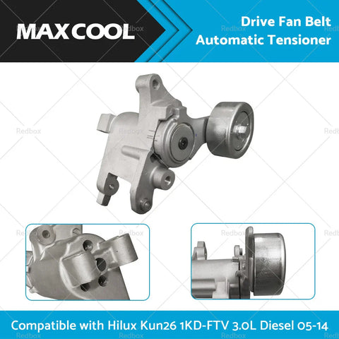 Toyota Hilux KUN25 KUN26 1KD-FTV Diesel Drive Fan Belt Tensioner (05-14)