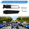 Motorcycle M8/M10 Rear View Mirrors Polygonal Shape Handlebar Mirror Black