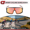 Set Motorcycle Riding Goggles Red Lens Black Red Frame PC UV400