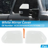 Ford F250 F350 Super Duty 2 x White Top Half Door Mirror Cap Covers (2017-2024)