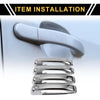 Dodge Ram 1500 (2009-2018) Silver Tone Car Door Handle Protector Set