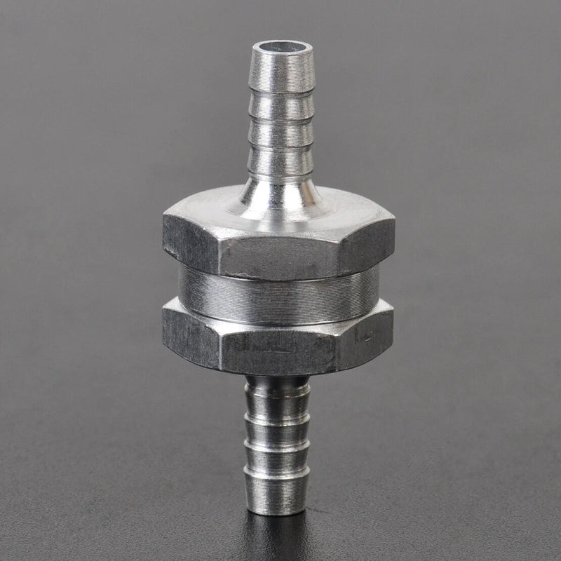 Fuel Petrol Diesel Aluminum 5 x 6mm 1/4" Non-Return Check Valve