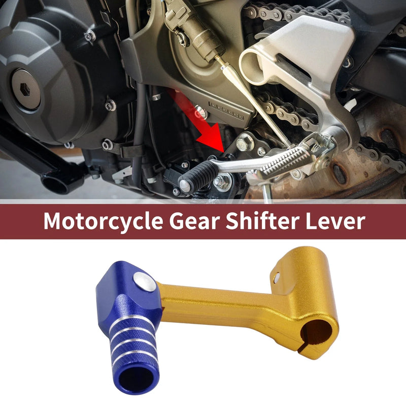 Bosuer Cheetah Folding Gear Shifter Lever Gold Tone and Blue