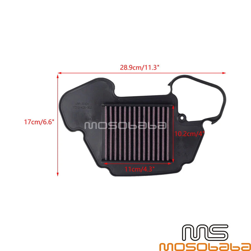 Honda MSX125 Grom Air Cleaner Intake Filter (2013-2019)