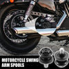 Motorcycle 2 x Black Aluminum Alloy Swing Arm Spools Sliders Stand
