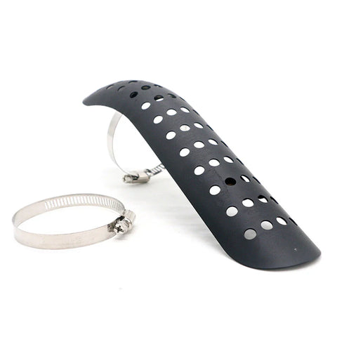 Universal Motorcycle Black Exhaust Muffler Pipe Heat Shield Cover
