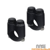 Harley - 2x Black 1" Hand Control Dual Button Momentary Switch