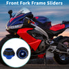 Motorcycle Front Fork Frame Slider 2 x Aluminum Alloy Blue Protection