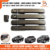 Isuzu D-Max, MU-X Black Carbon Fiber 4 Door Handle Cover Trim (12-19)