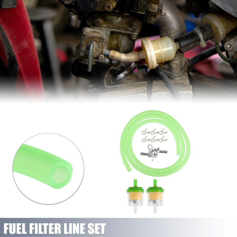 CRF50 70 90 ATV Green 1x Motorcycle Fuel Line Clamps with 2 Fuel Filter