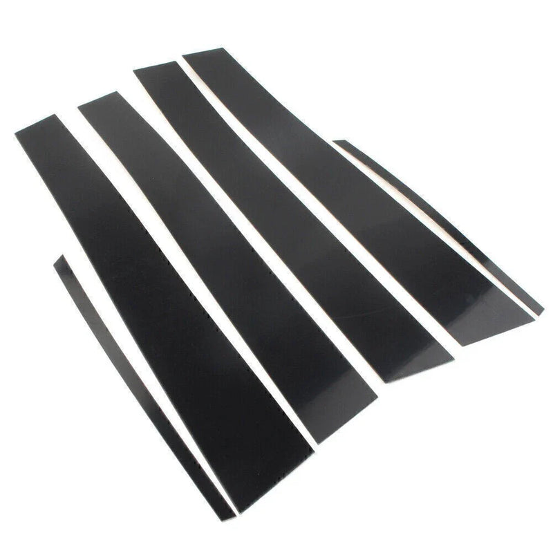 Toyota Camry (2012-2015) 6 x Black Pillar Post Door Window Trim Covers