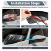 Toyota Sienna Rearview Mirror Cover Overlay  Black Carbon Fiber (12-20)