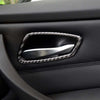 For BMW 3 Series E90 2006-2011 Carbon Fiber Interior Door Handle Bowl Trim 4pcs