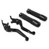 Kawasaki ZX636R Black Extendable Brake Clutch Levers Grips Set (2003-2006)