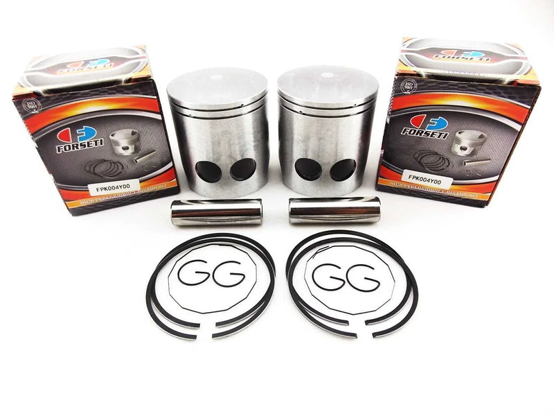 YAMAHA RD350 0.5mm O/S FORSETI Piston Set 64.5mm Rings Pin Clips (73-75)