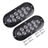 Truck Oval White Trailer Lights 10 LED Sealed Stop Turn Tail