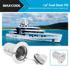 Marine Boat 1.5" Keyless Polished Stainless Steel Fuel Deck Fill