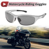 Motorcycles 1 Motorcycle Riding Goggles - Deep Gray Lens, Silver Tone Frame