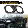 Jeep Carbon Fiber Black Rear Air Vent Armrest AC Outlet Panel Cover (N/A)