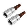 2 x 1/4 Inch Drive Steel T30 Torx Bit Sockets Alloy Steel Bit Sockets