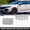 Honda Acura B C D F H K Series Engines 10 x Exhaust Manifold Bolt Studs