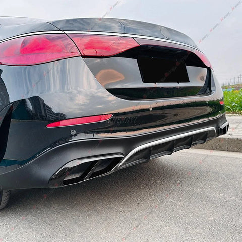 Mercedes E-Class AMG-Line Sedan Gloss Black Rear Exhaust Tip Cover