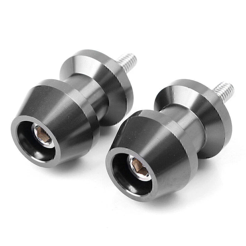 Yamaha R1, XV250, R6, YZF600, FZ6, FZ8 6mm Grey Swingarm Spool Sliders