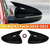 Kia K3 Forte Gloss Black Mirror Cover Cap Trim (2019–2022)