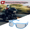 Goggles Motorcycle Riding Gray Lens Blue Frame Tri-acetel Cellulose