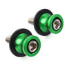 KAWASAKI ZX6R (1998-2011) - Green Slider Stand 10mm Swingarm Spools