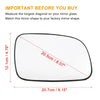 Jeep Heated Right Side Rearview Mirror Glass w/ Backing Plate