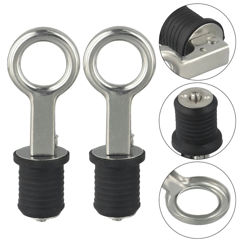 Boats and Livewells Drain / 1 Inch / Stainless Steel and Rubber