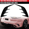 KIA Stinger Gloss Black Rear Bumper Side Vent Canard Cover (2017–2023)