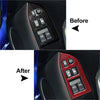 Subaru BRZ, Toyota 86 Red Interior Window Switch Button Cover Trim