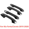 Kia Forte Cerato 4x Carbon fiber Door Handle Cover Mold Trim (2019–2020)