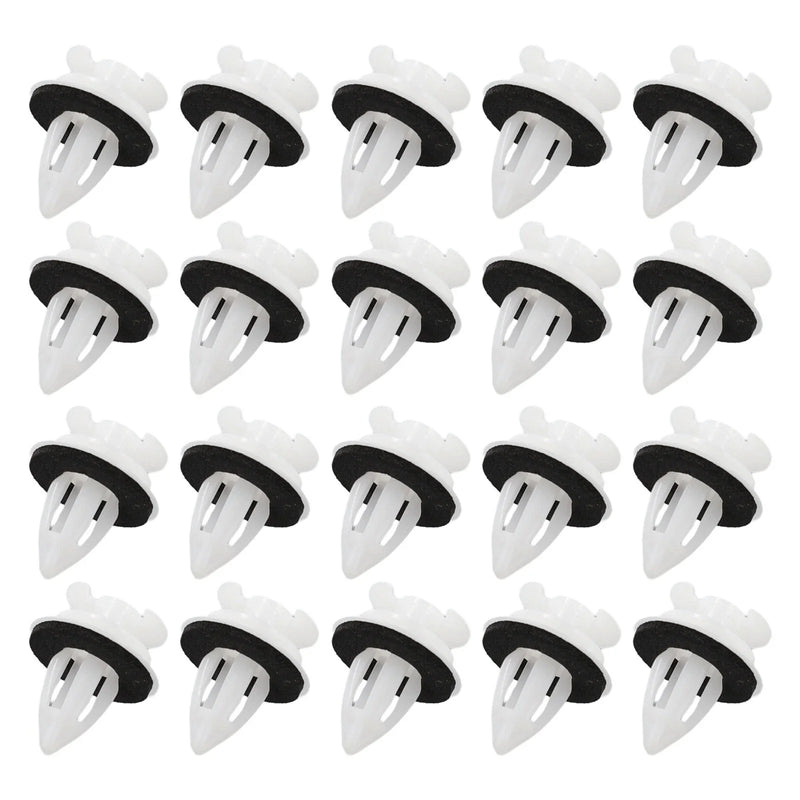 Car Clips / 20Pcs / White Panel Retainer Trim With Washers