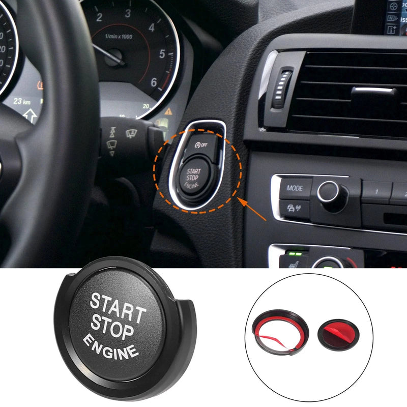 BMW 1 2 3 4 X1 X2 Car Start Stop Button Cover Cap with Ring (2011-2023)
