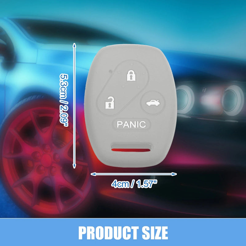 Honda Accord Civic CR-V Pilot Black Gray Smart Key Fob Cover (2 x)