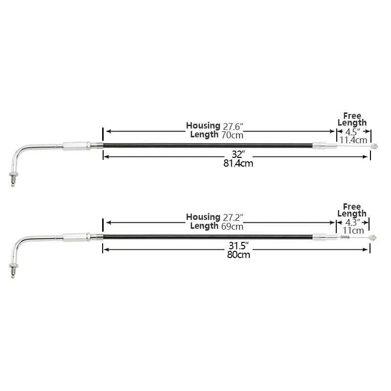 Harley Sportster Iron 883 1200 XL883 80cm Throttle Cable (2004-2023)